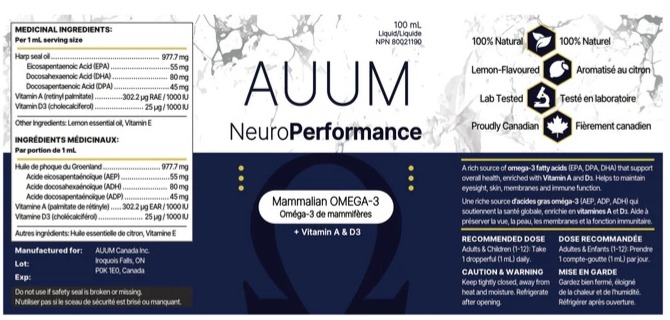 Auum Omega-3 NeuroPerformance ADHD Autism Cancer Heart_Health Cheryl_Millett For Your Better Health